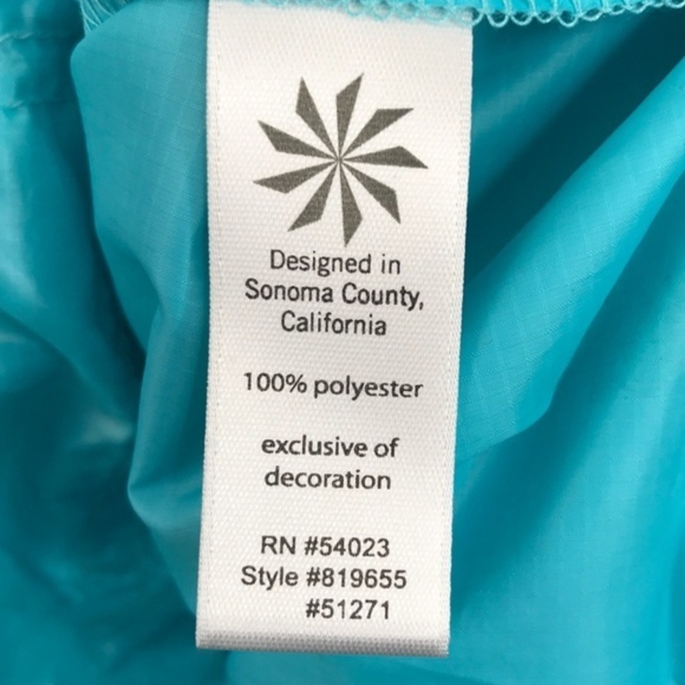ATHLETA Blue Hooded Lightweight Windbreaker sz S - Picture 8 of 9